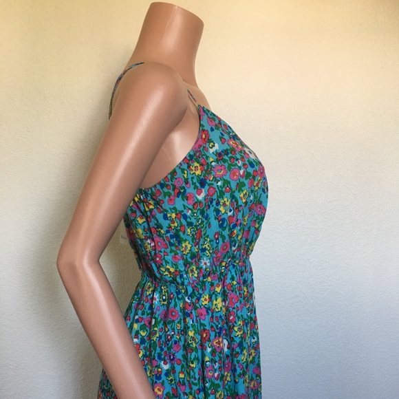 🎉HP🎉 NEW Poet Blue Floral Spaghetti Strap Dress - Picture 5 of 10